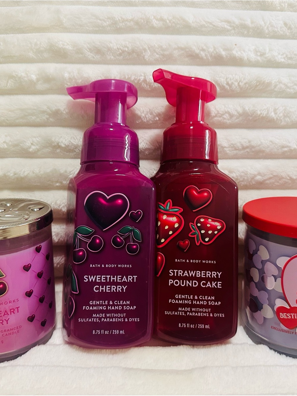 Bath & Body Works Sweetheart Cherry & Strawberry Pound Cake Bundle